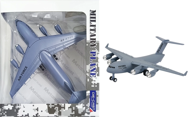 Metalmodel af fly BOEING C‑17 1:300 med lys og lyde