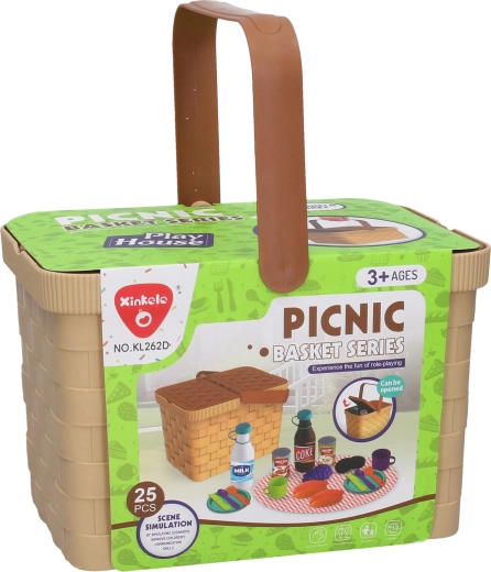 Picnickurv med service og madvarer 23 cm