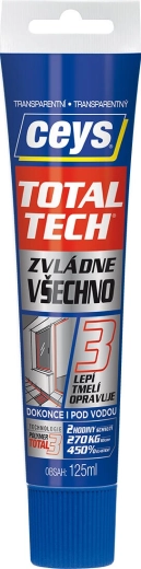 Universalt lim og fugemasse transparent 125 ml TOTAL TECH EXPRESS CEYS
