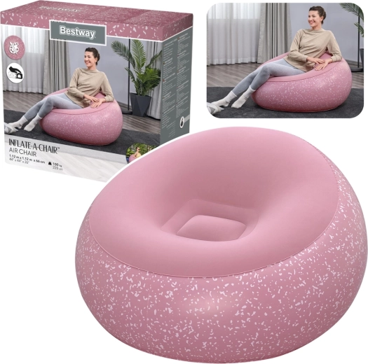 Oppustelig lænestol Bestway Inflate-A-Chair – pink