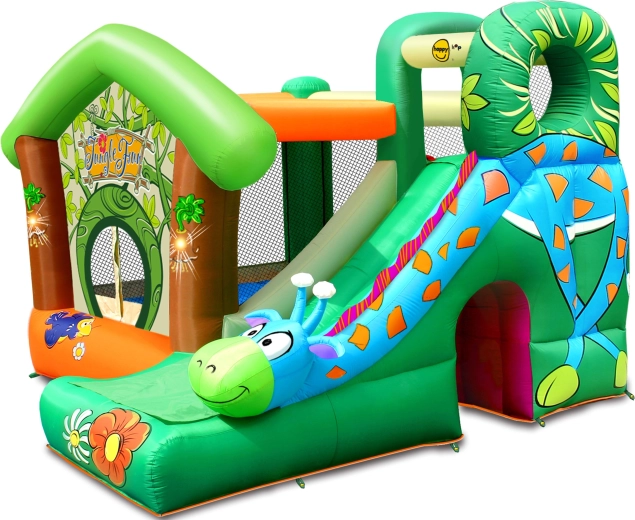 Happy Hop hoppeborg Glade Jungle Giraffen med rutsjebane