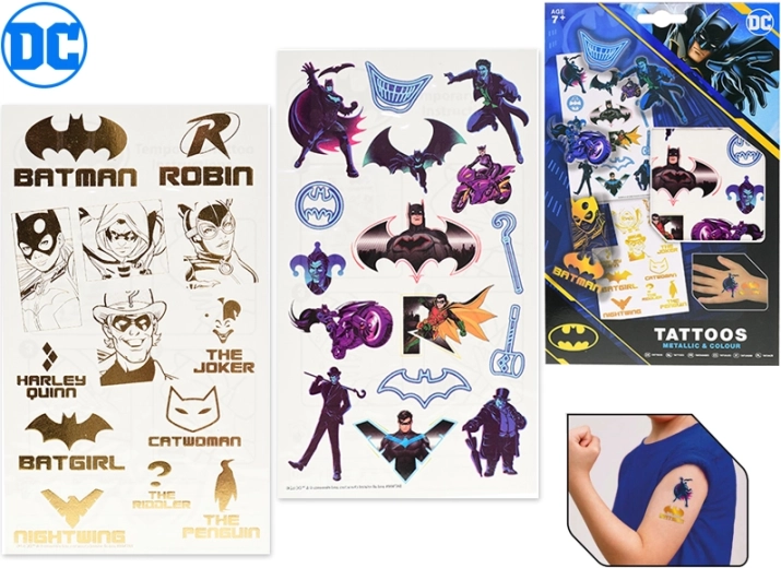 Midlertidige tatoveringer Batman vs Joker – sæt til børn
