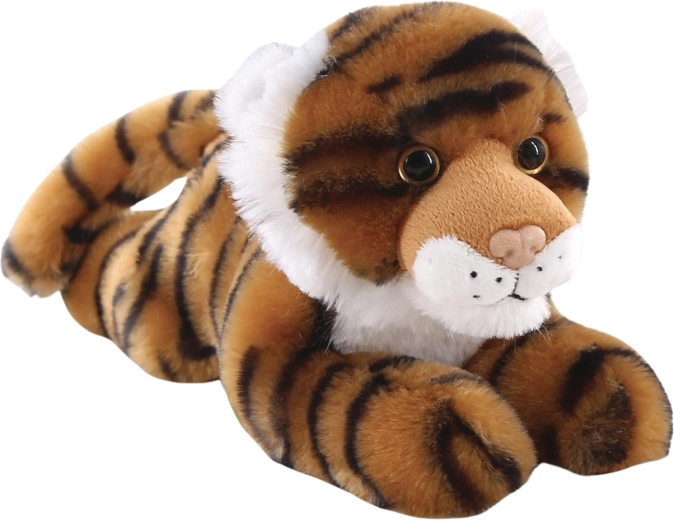 Plys tiger liggende 25 cm