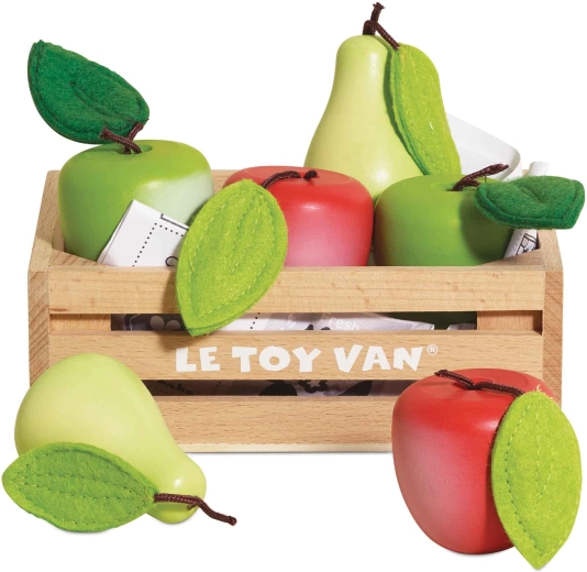 Le Toy Van trææske med æbler og pærer til børnebutik