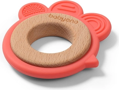 BabyOno træ-silikone bidering Hen