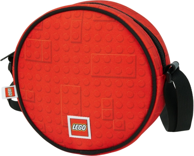 LEGO rund crossbody-taske Brick Dots rød
