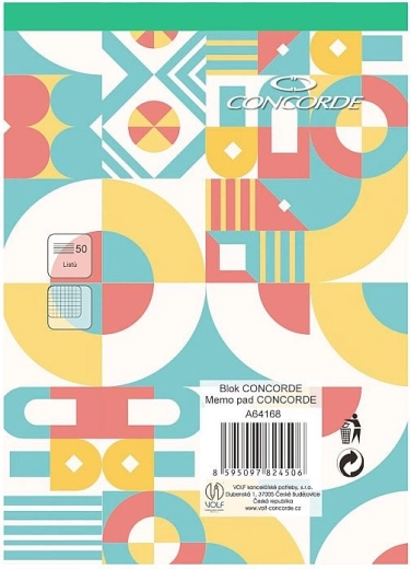Blok CONCORDE A6 kvadreret, 50 ark