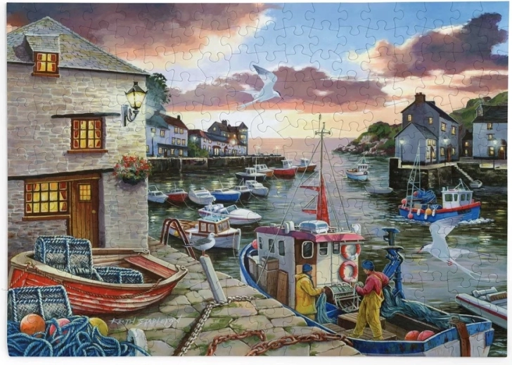 House of Puzzles-puslespil Havneliv, 250 store brikker