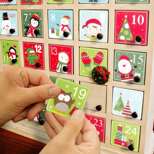 Sæt med klistermærker til adventskalender