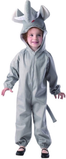 Karnevalskostume elefant til børn XS (92–104 cm)