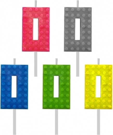 Fødselsdagslys klodser tal 0, 5,5 cm