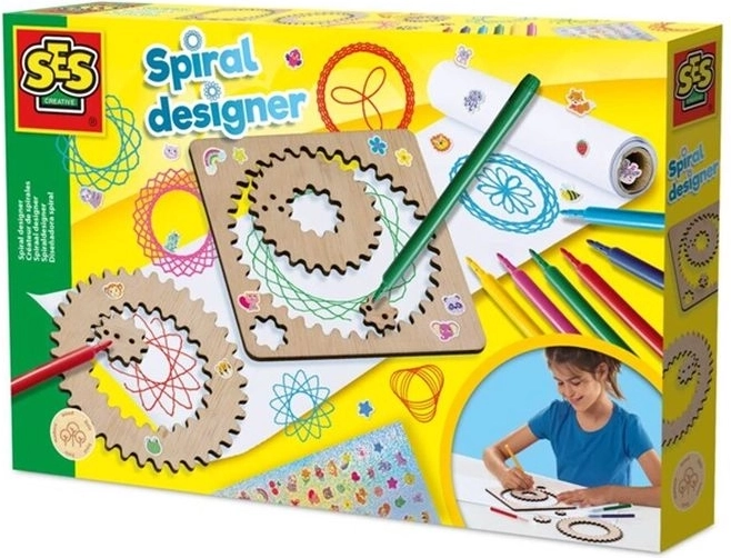 SES Creative spiral designer – træ-sæt til at tegne spiraler