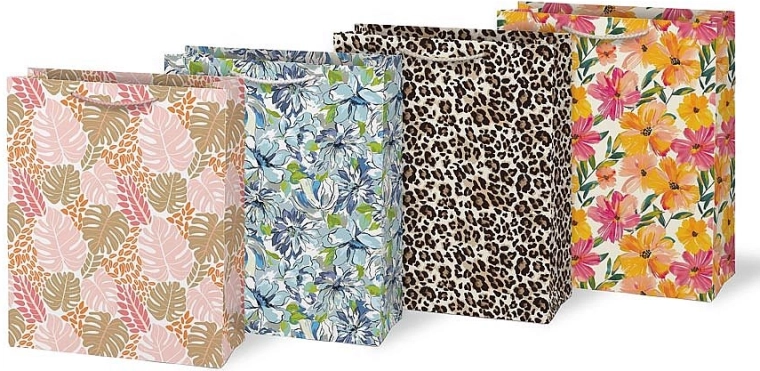 Gavepapirspose A4 med print, mix af motiver