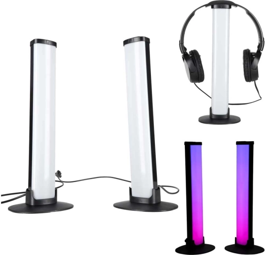 Gaming LED RGB-lys-søjler til fjernbetjening (2 stk.)