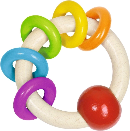 Taktil ring med 5 regnbuefarvede ringe - 1 stk.