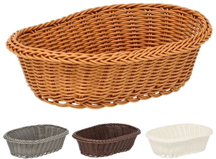 Oval plastikkurv 27 × 20 × 8 cm