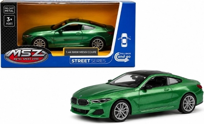 BMW M850i Coupé-modelbil med lys- og lydeffekter, grøn