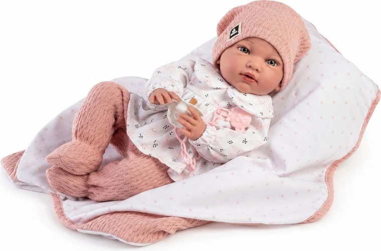 Guca Ada realistisk vægtet babydukke med lyde og blød stofkrop, 42 cm
