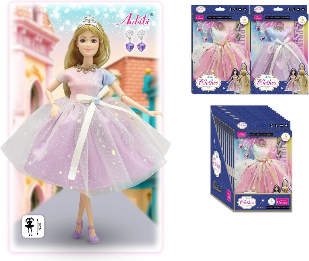 Klassiske prinsessekjoler til dukker 30 cm – flere varianter