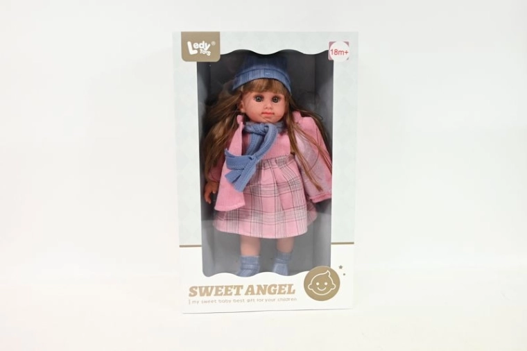 Dukke i frakke 38 cm