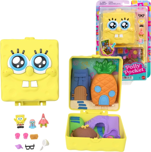 Polly Pocket kompakt legesæt SPONGEBOB SQUAREPANTS med figurer og tilbehør