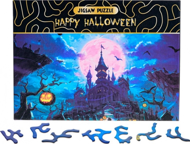 Puslespil Happy Halloween – spøgelsesslot 468 brikker