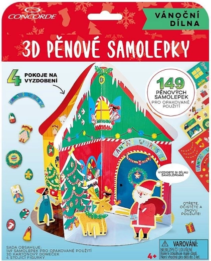 3D skumklistermærker juleværksted CONCORDE