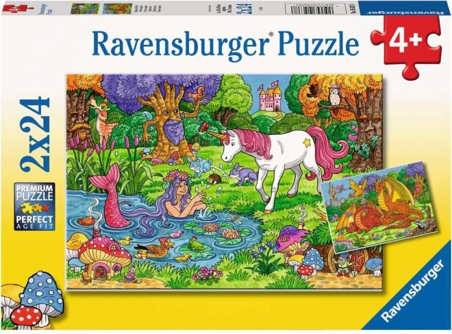 Ravensburger puslespil Magisk Skov 2x24 brikker
