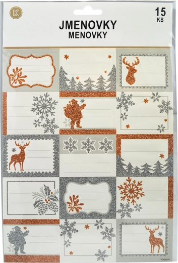 Selvklæbende gaveetiketter jul SPARKYS