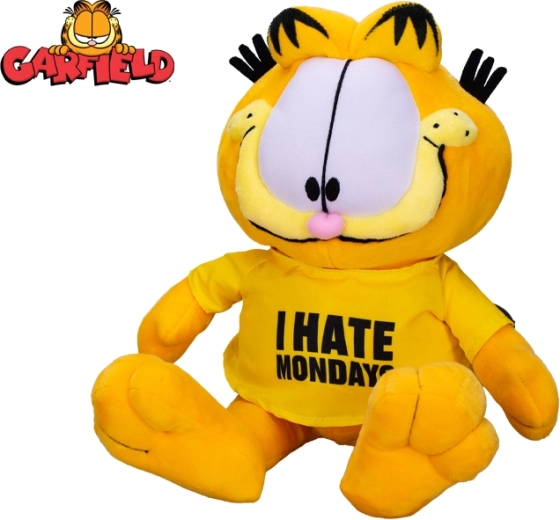 Plys-katten Garfield 24 cm – siddende, T-shirt I hate Mondays