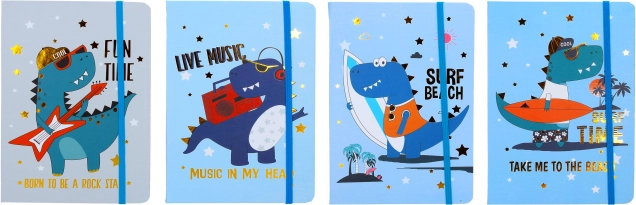 Notesbog dino 14,5 × 21 cm, 80 ark