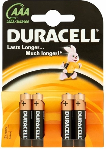 Mikrobatterier AAA DURACELL Basic, 4 stk.
