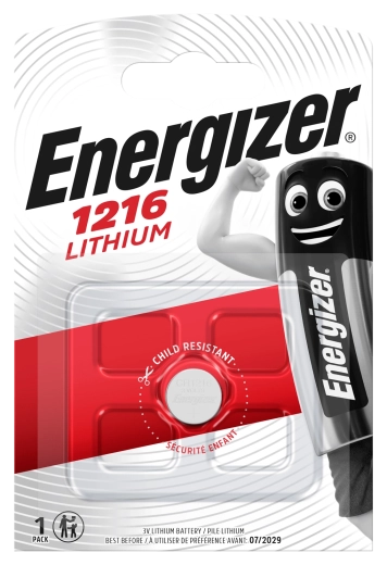 Lithium-knapcellebatteri CR1216 ENERGIZER 3 V