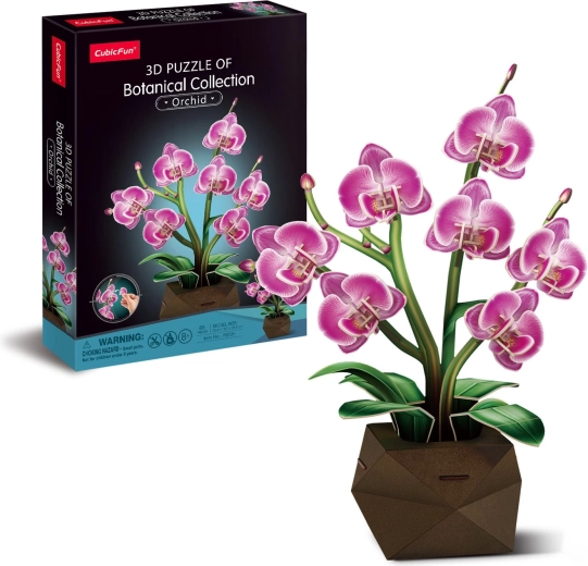 CubicFun 3D-puslespil Botanisk kollektion: Orkidé, 85 dele