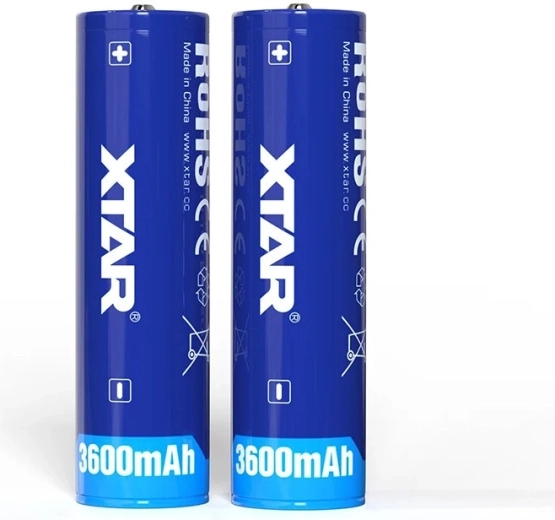 Li-ion genopladeligt batteri XTAR 18650 3,6 V 3600 mAh med beskyttelse