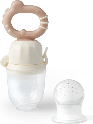 BABYONO Dino mad-feeder bidering, beige, fra 6 måneder