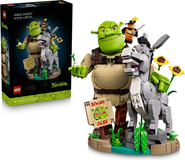 LEGO Shrek – Shrek, æslet og Den bestøvlede kat