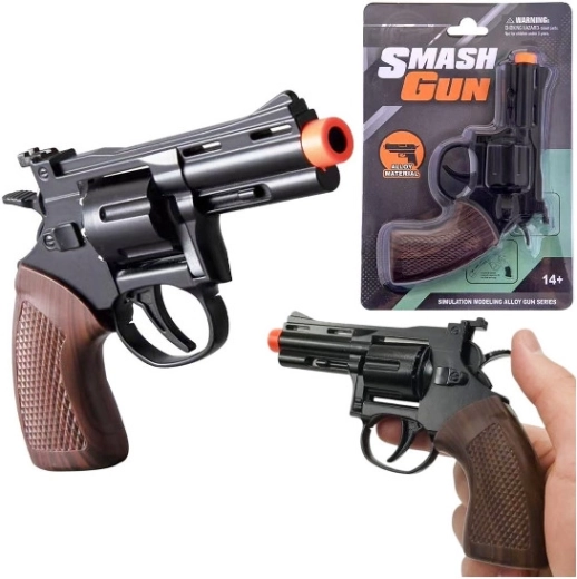 Metaltromlerevolver til knaldhætter Smash Gun – legetøj til små sheriffer