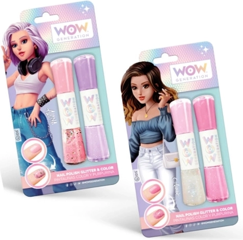 Dobbelt neglelak WOW Generation – farvet og glitrende