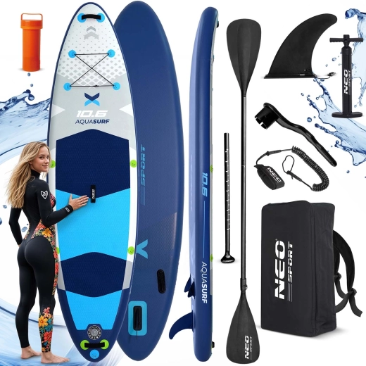 Oppustelig paddleboard AQUASURF 10'6 (320 × 84 × 15 cm) med tilbehør