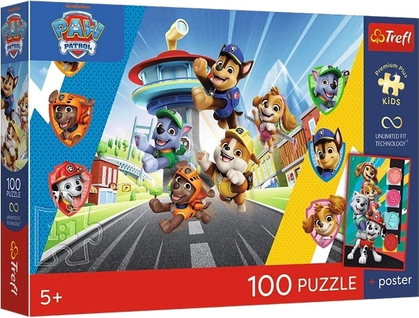 Puzzle Premium Plus Kids Paw Patrol Hvalpeeventyr 100 brikker