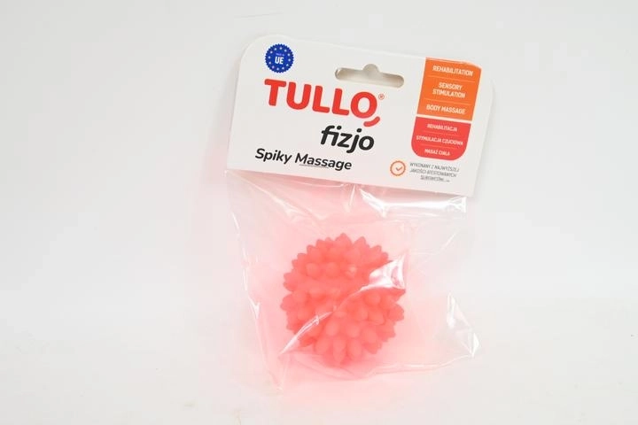 Fizjo rehabiliterende massagebold med pigge 5,4 cm rød