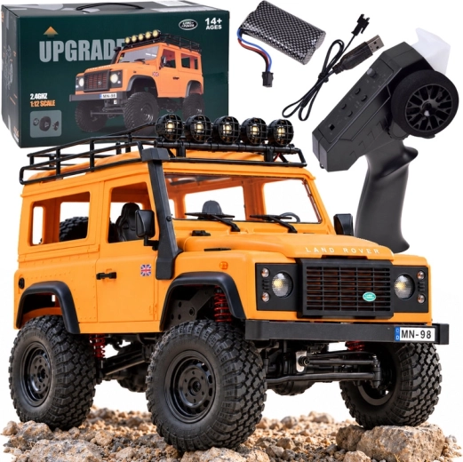 Fjernstyret Land Rover Defender 90 4x4-model i skala 1:12