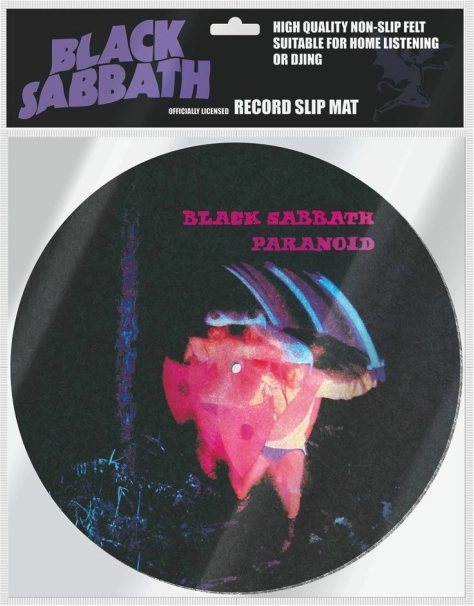 Pladespillermåtte med Black Sabbath motiv