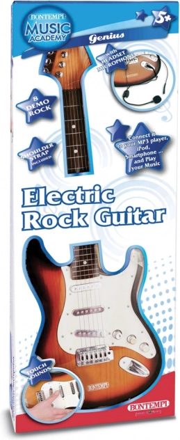 Rock elektrisk guitar med mikrofon