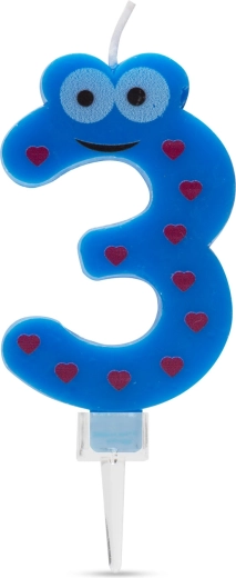 Kagelys med tallet 3