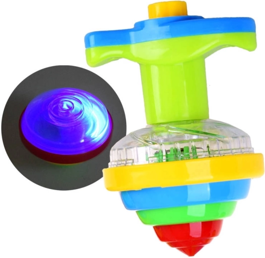 Lysende snurretop (disk) - 1 stk.