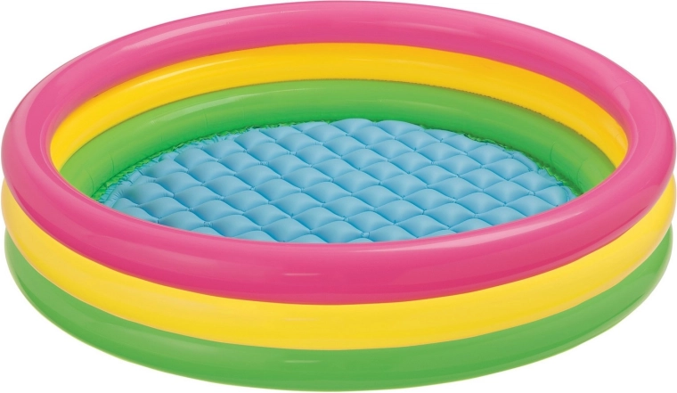 Oppustelig børnepool regnbue 147 × 33 cm Intex