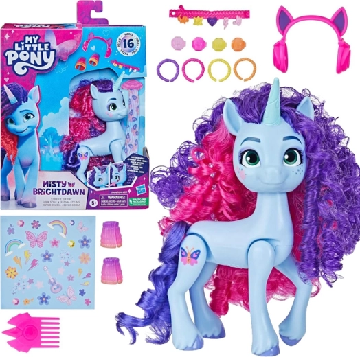 Hasbro My Little Pony bevægelig figur Misty Brightdawn med stylingtilbehør
