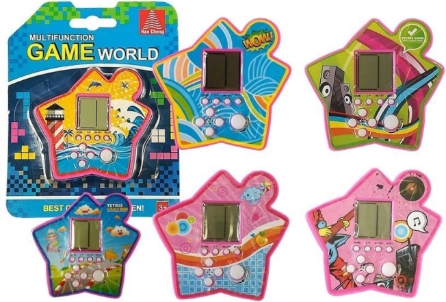 Lomme-elektronisk Tetris-spil – pink stjerne
